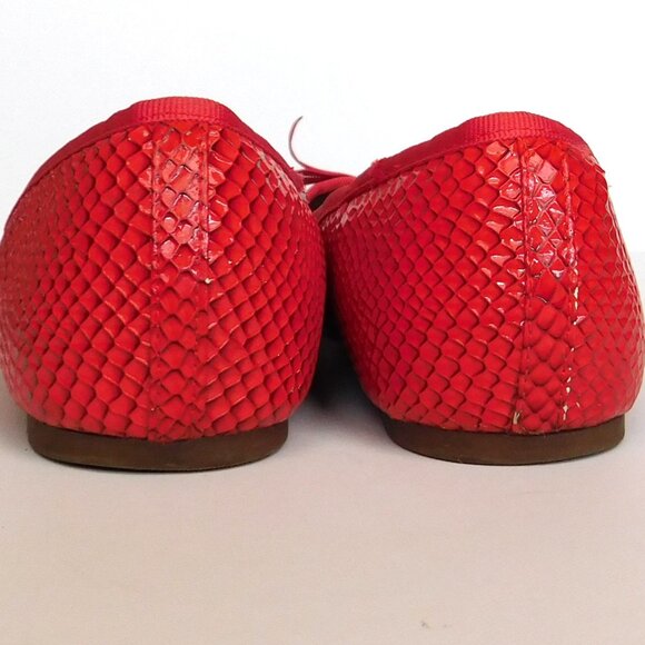 Steve Madden Snake Animal Ballet Flats with Bow Pink  Size 9 M - Picture 6 of 12